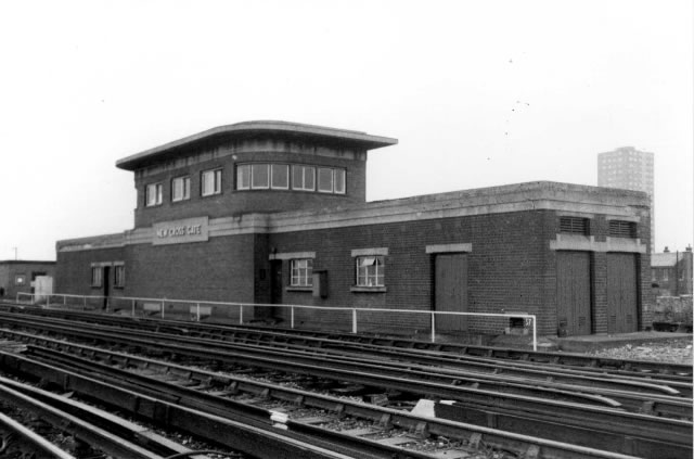 New Cross Gate signal box exterior view 1974