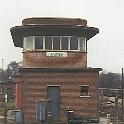 Purley signal box exterior 1980's