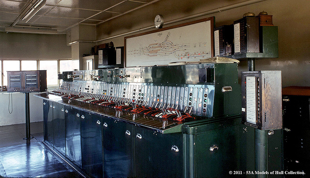 BR(SR) signal box at Purley - c.02/1980.