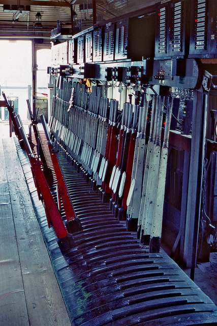 Queens Road Batersea signal box lever frame