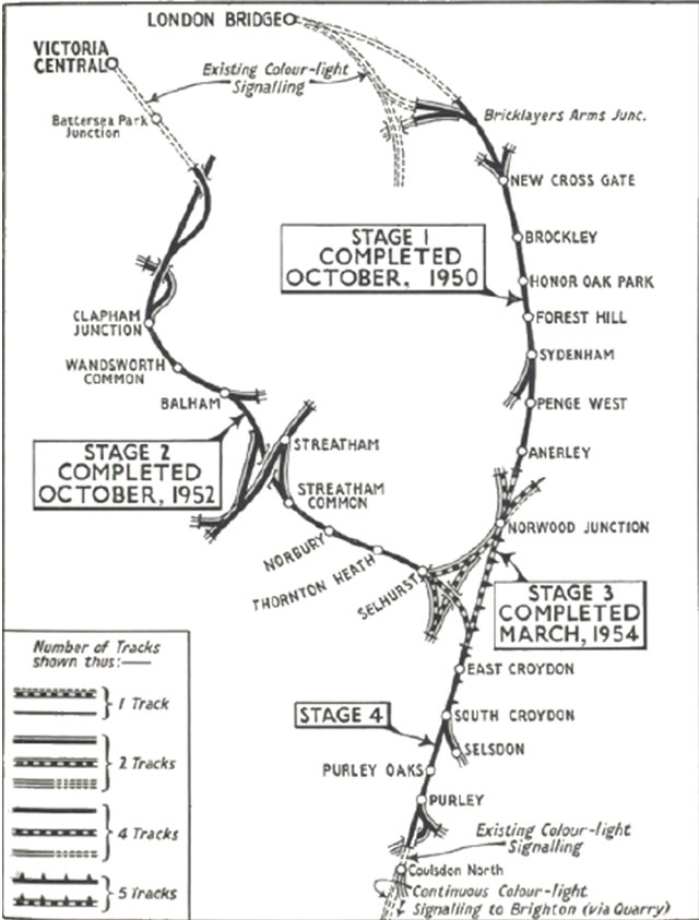 SR Signalling Project Track diagram