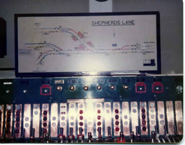 Sheperds Lane Signal box diagram