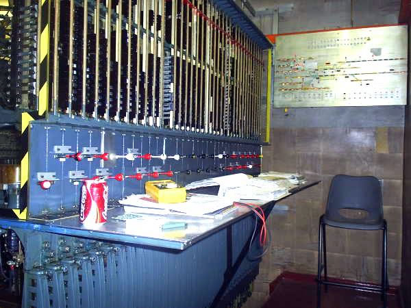 Parsons Mead signal box internior taken recently, with its Westinghouse Brake and Signal Co. Ltd style 'V' miniature power lever frame.