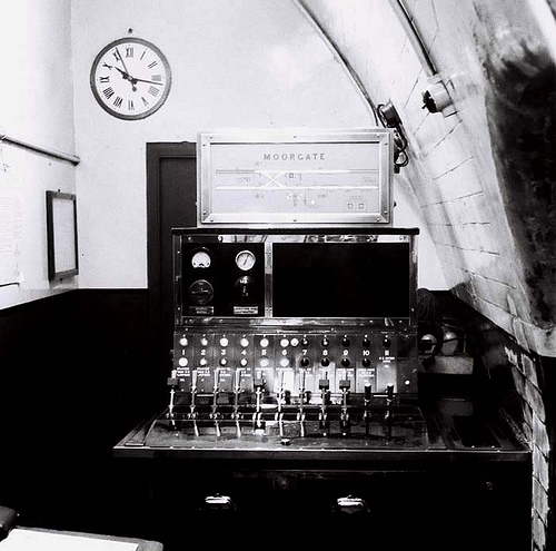 Moorgate signal box in 1956