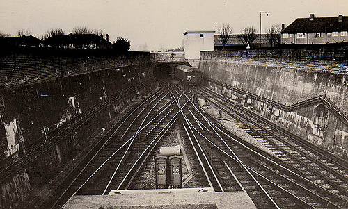 Morden south view from the signal box