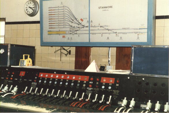 Stanmore signal cabin interior lever frame