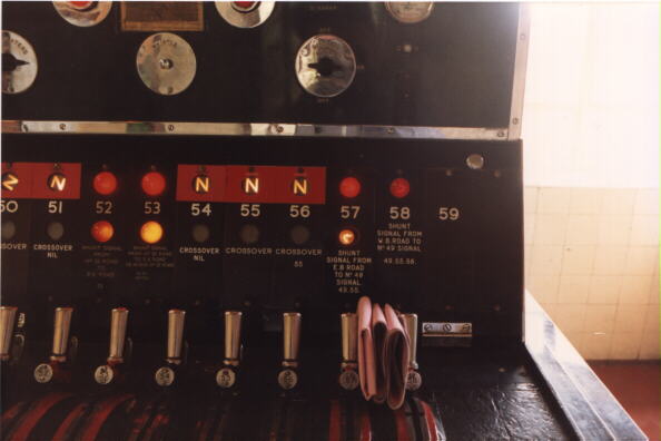 Uxbridge signal cabin top end levers