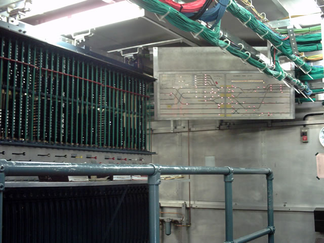 Wembley Park Intergrated Machine Room 60 lever V frame and track circuit diagram