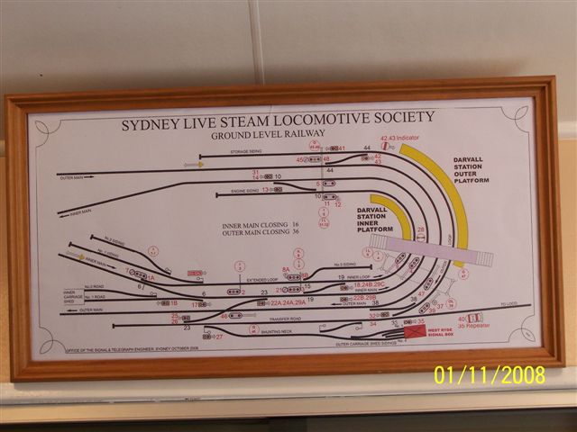 track diagram of the Sydney Live Steam Locomotive Society