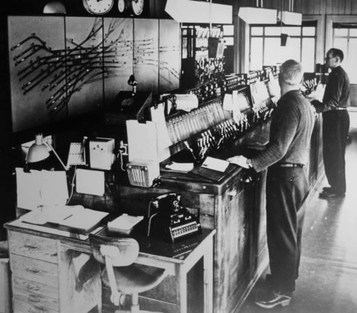 Malmö C signal box internior, with its Westinghouse Brake and Signal Co. Ltd Style 'K' miniature power lever frame photograph 5