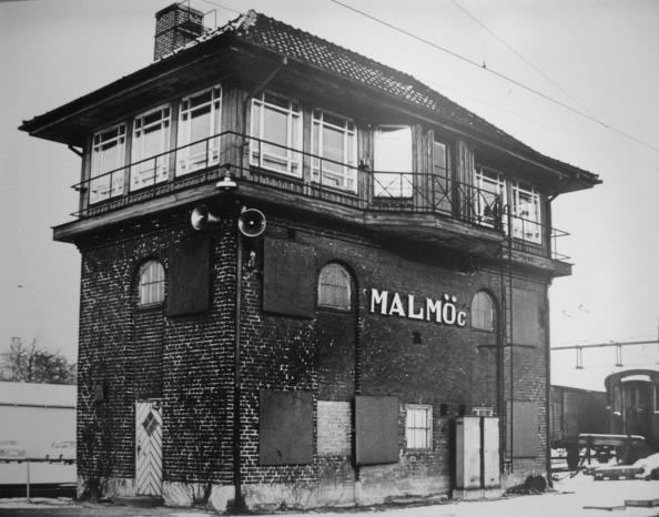 Malmö C signal box houses a Westinghouse Brake and Signal Co. Ltd miniature power lever frame.