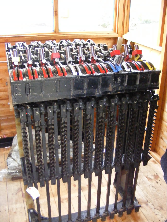 Acton Miniature Railway with its Westinghosue miniature power N style lever frame  ex Drayton Park 2