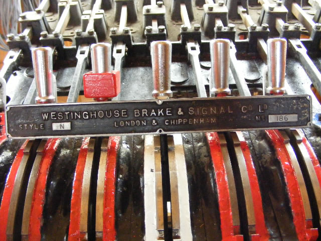 Acton Miniature Railway with its Westinghosue miniature power N style lever frame  ex Drayton Park 1