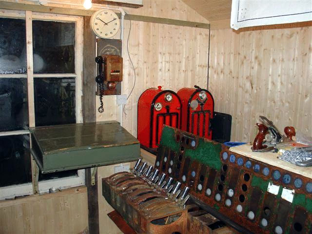 Ely Dock Junction signal box. Now complete with Tyers No.x Single line key token machines