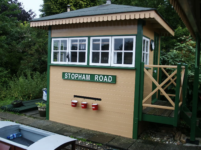 Stopham Road signal box exterior on th eSouth downs light railway