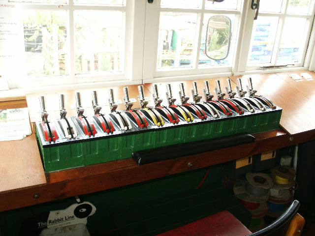 Stopham signal box lever frame